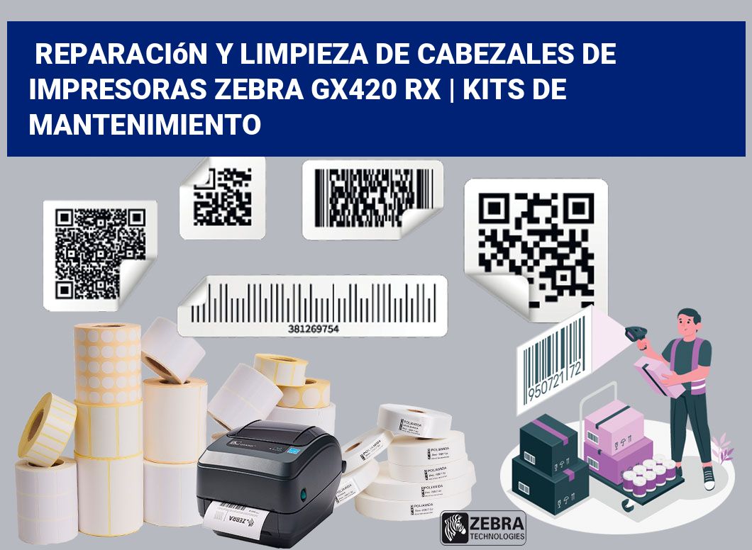 Reparación y limpieza de cabezales de impresoras Zebra GX420 RX | Kits de mantenimiento