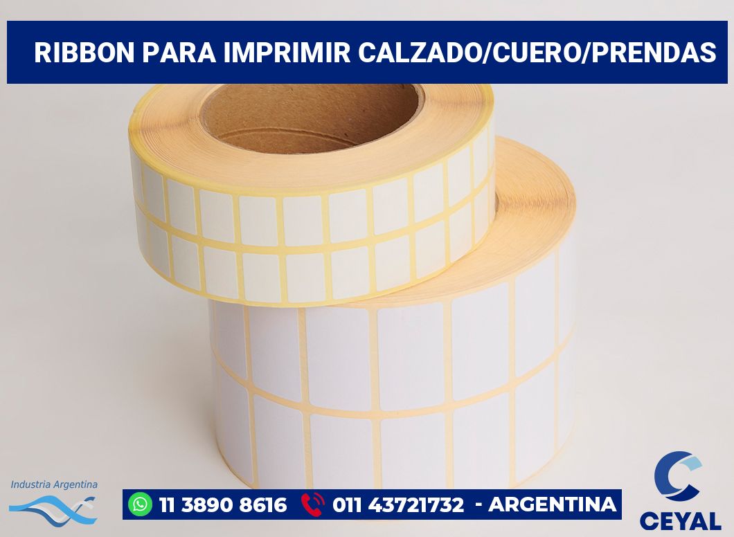 Ribbon para imprimir Calzado/cuero/prendas