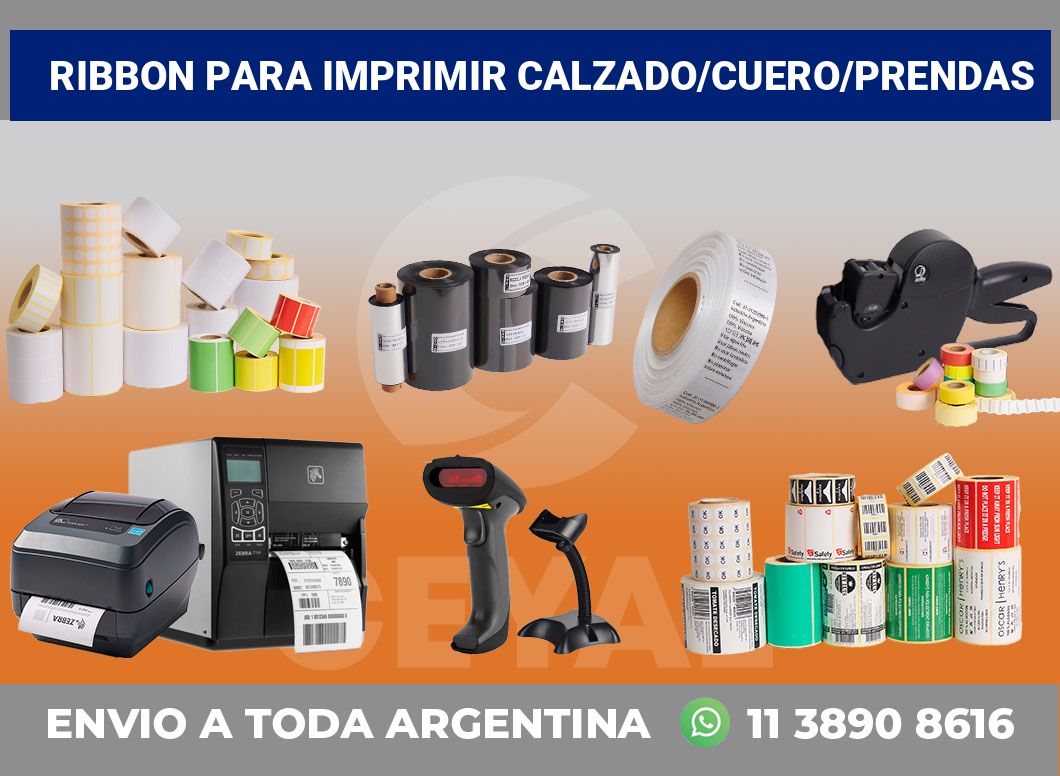 Ribbon para imprimir Calzado/cuero/prendas