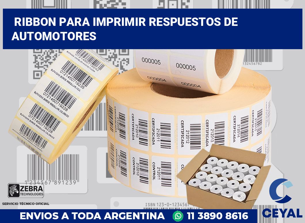 Ribbon para imprimir Respuestos de automotores