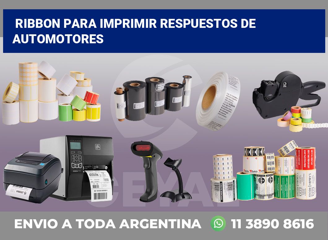 Ribbon para imprimir Respuestos de automotores