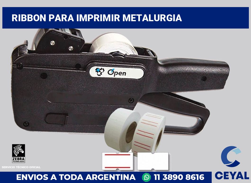 Ribbon para imprimir metalurgia