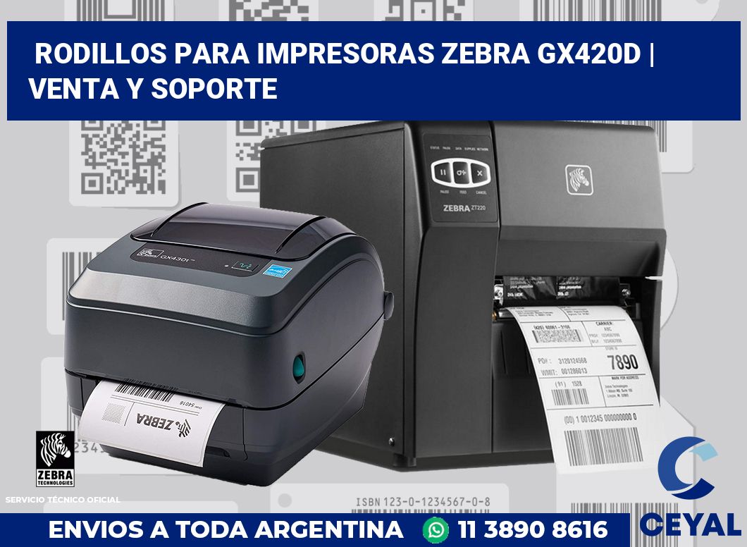 Rodillos para impresoras Zebra GX420d | Venta y soporte