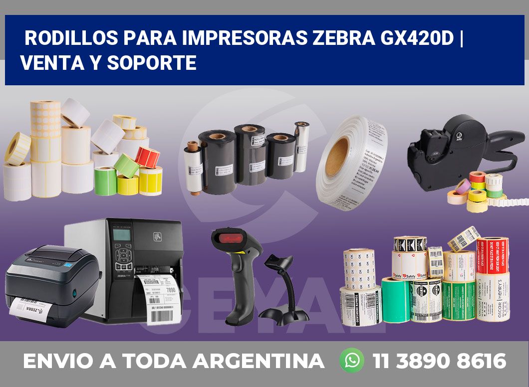 Rodillos para impresoras Zebra GX420d | Venta y soporte