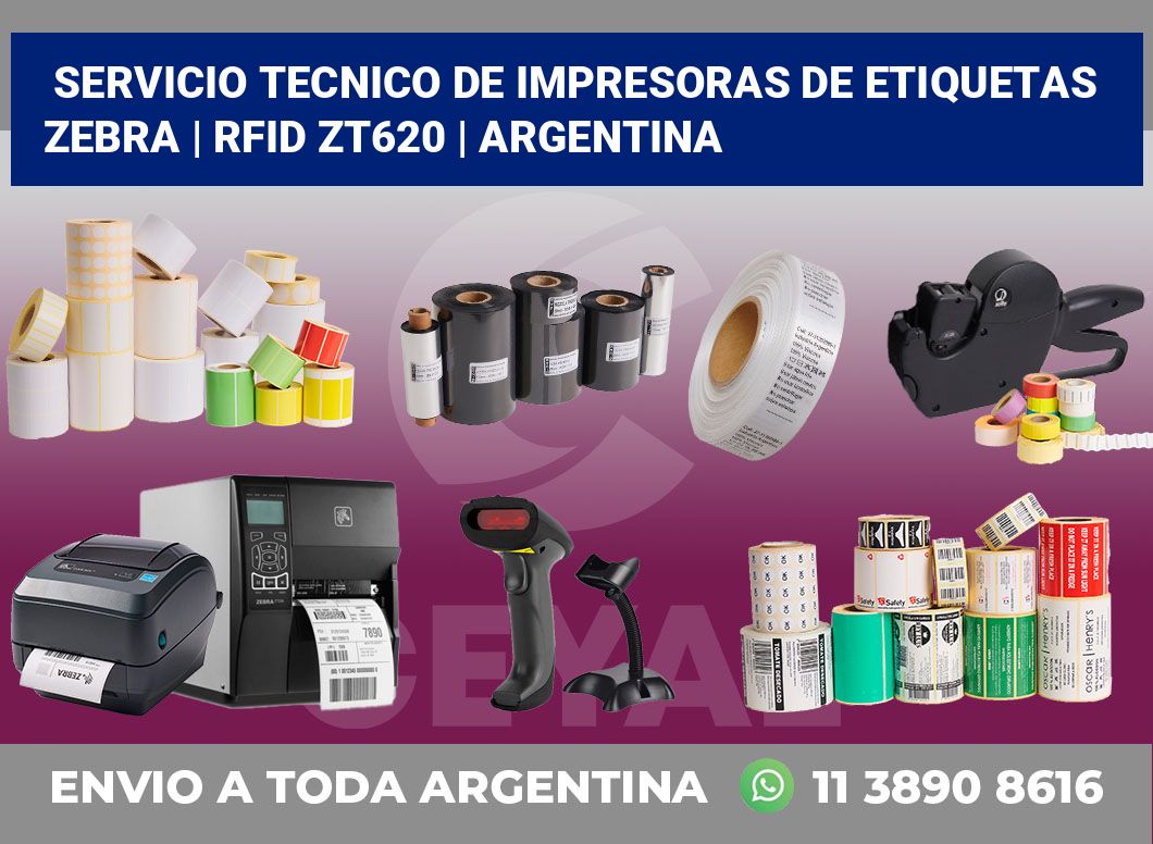 Servicio Tecnico De Impresoras De Etiquetas Zebra | RFID ZT620 | Argentina