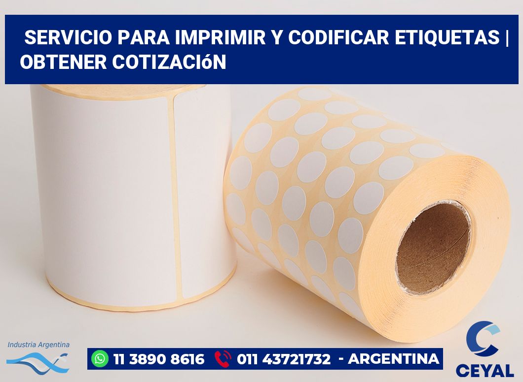 Servicio para imprimir y codificar etiquetas | Obtener cotización