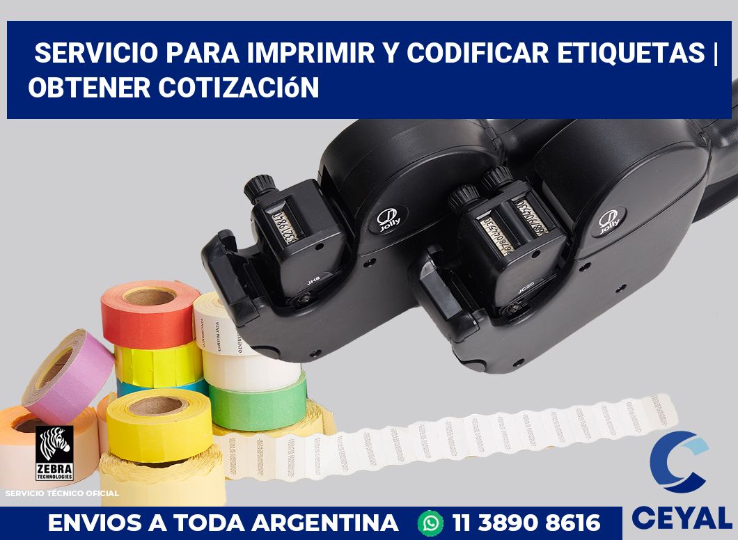 Servicio para imprimir y codificar etiquetas | Obtener cotización