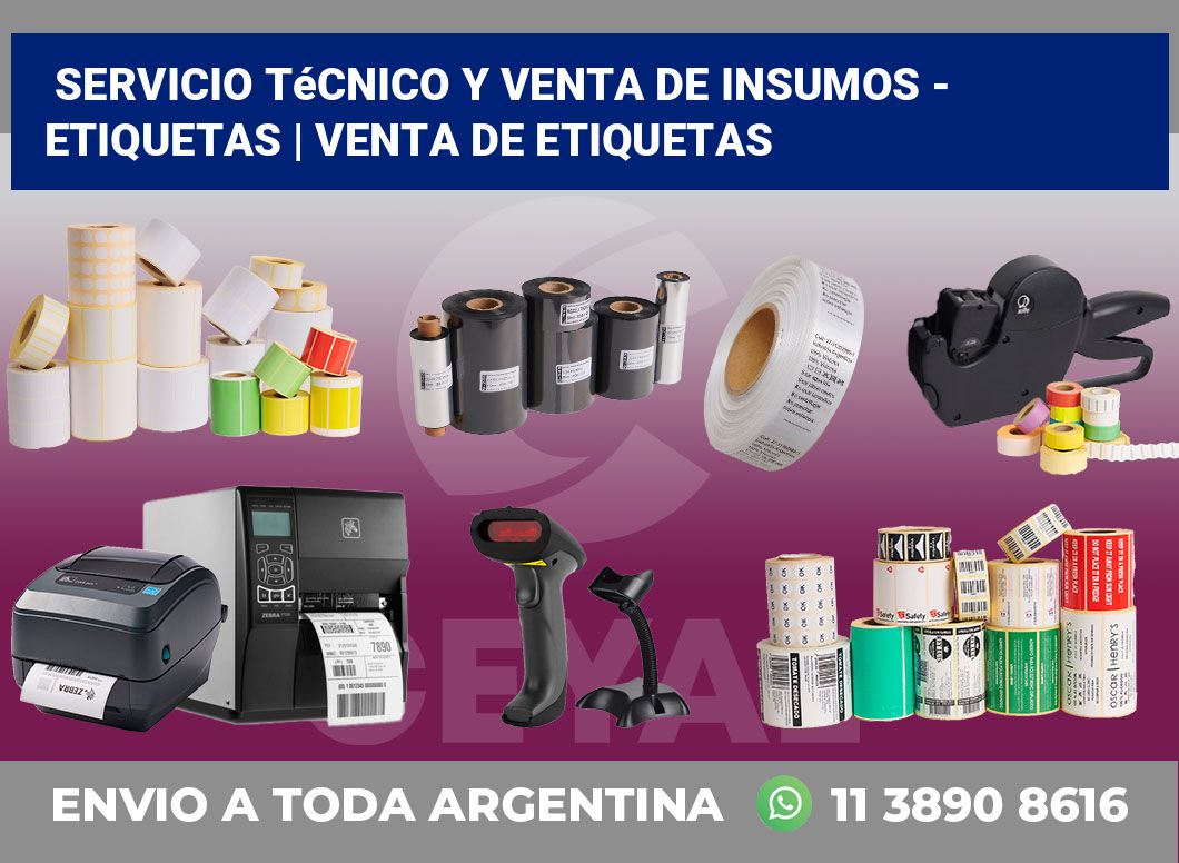 Servicio técnico y venta de insumos – Etiquetas | venta de etiquetas