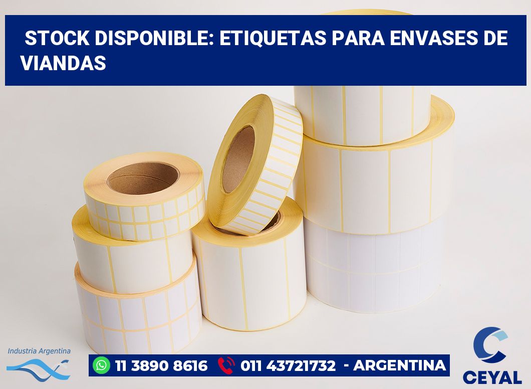 Stock Disponible: Etiquetas para Envases de Viandas