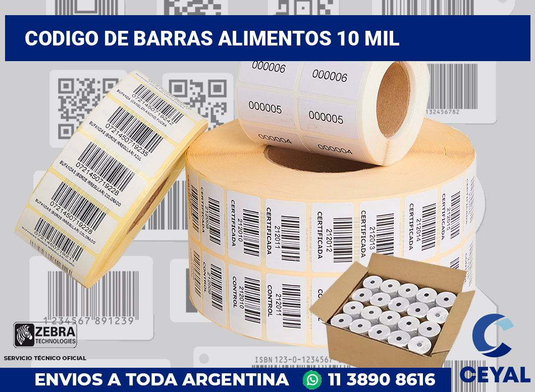codigo de barras alimentos 10 mil