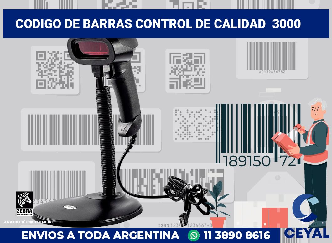 codigo de barras control de calidad 3000