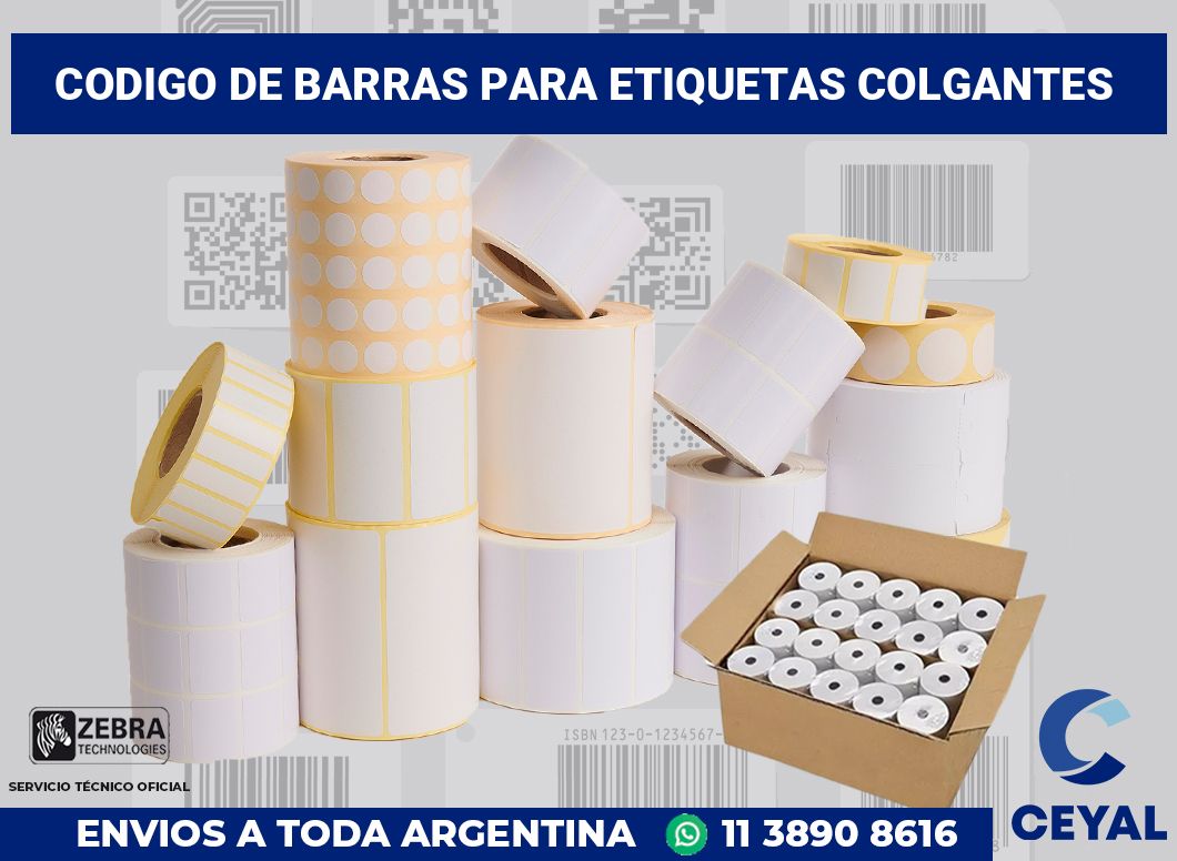 codigo de barras para etiquetas colgantes