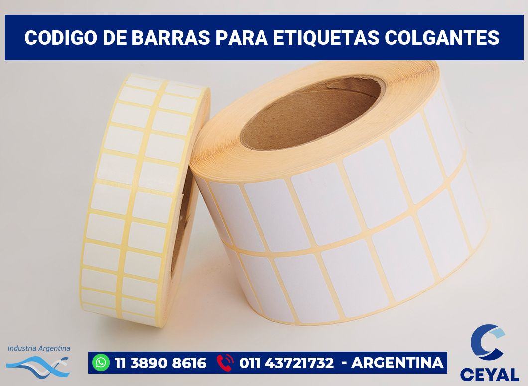 codigo de barras para etiquetas colgantes