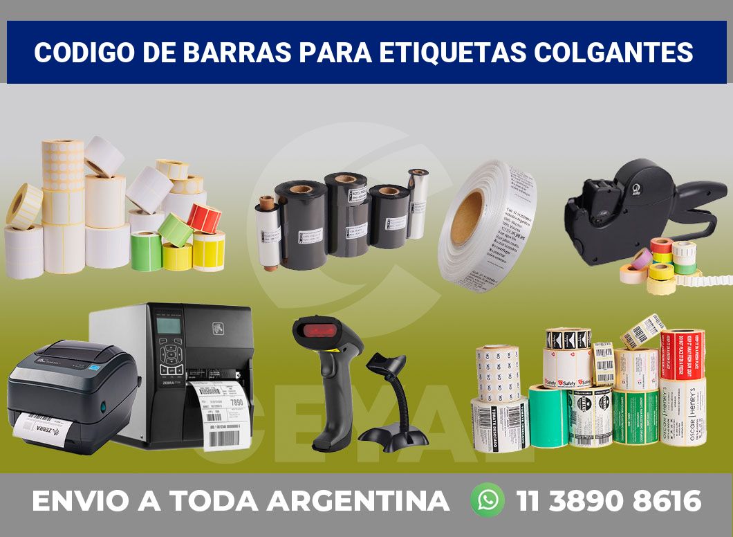 codigo de barras para etiquetas colgantes