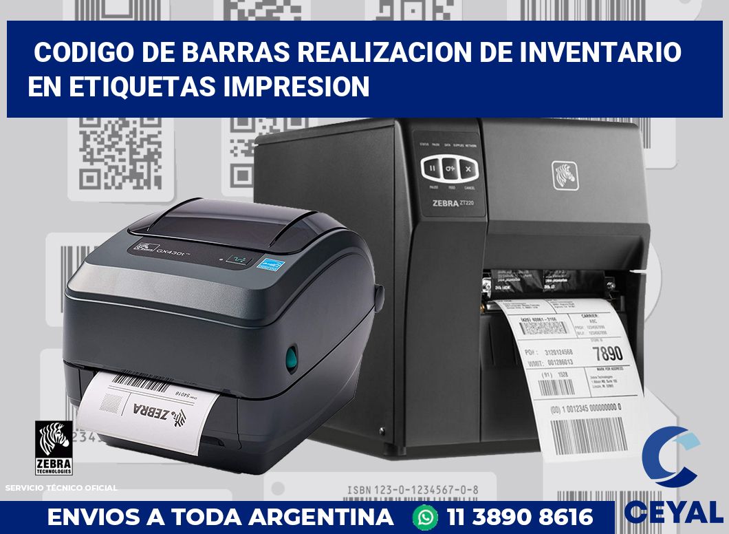 codigo de barras realizacion de inventario en etiquetas impresion