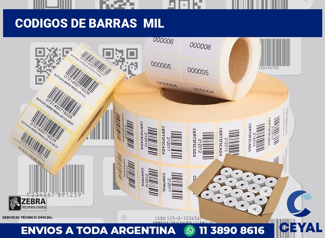 codigos de barras  mil