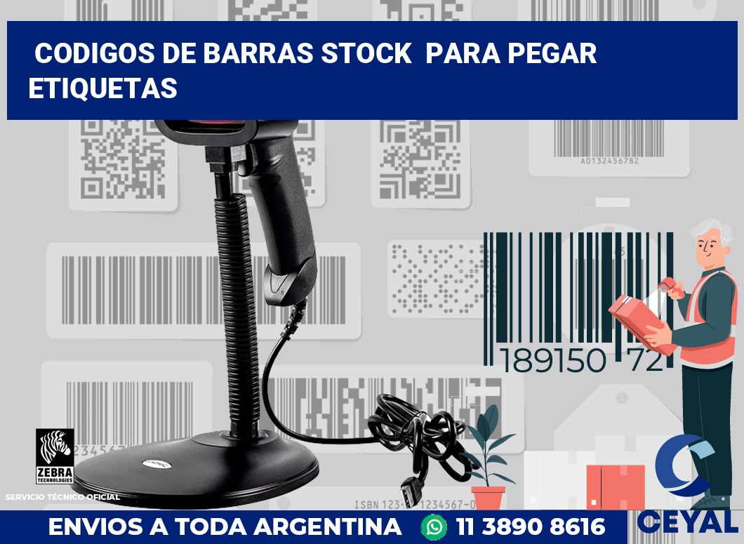 codigos de barras stock para pegar etiquetas