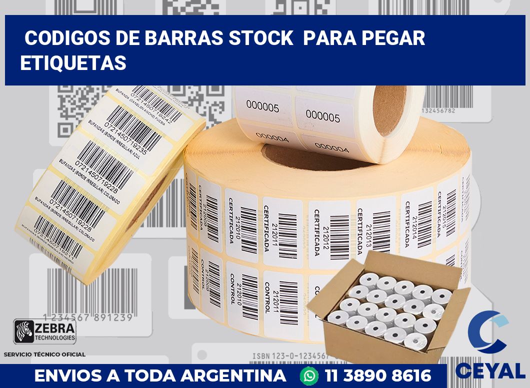 codigos de barras stock  para pegar etiquetas