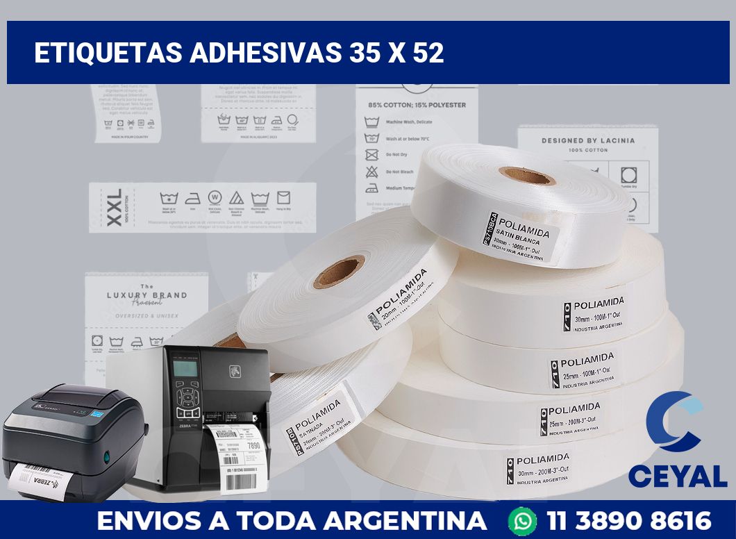 etiquetas adhesivas 35 x 52