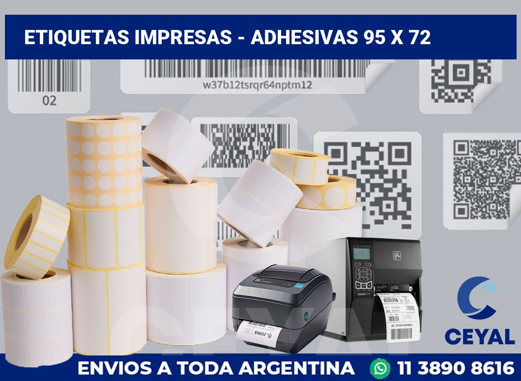 etiquetas impresas – Adhesivas 95 x 72