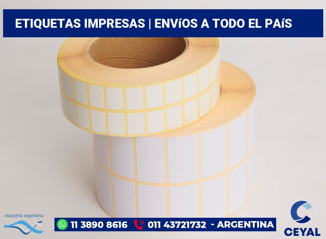 etiquetas impresas | Envíos a todo el país