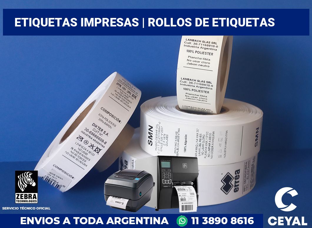 etiquetas impresas | rollos de etiquetas