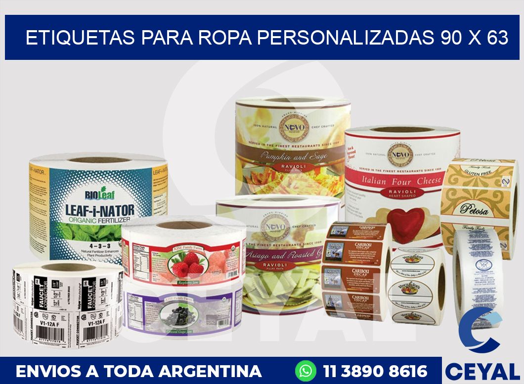 etiquetas para ropa personalizadas 90 x 63