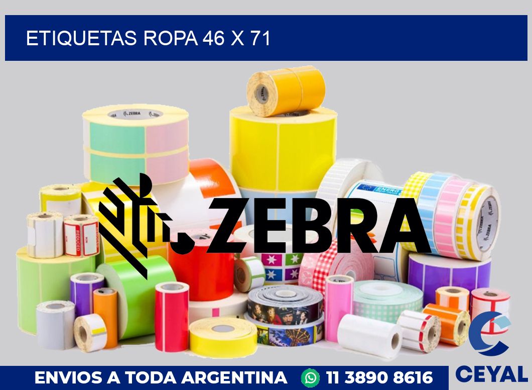 etiquetas ropa 46 x 71