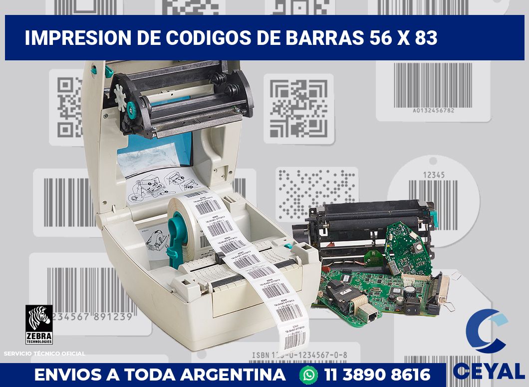 impresion de codigos de barras 56 x 83