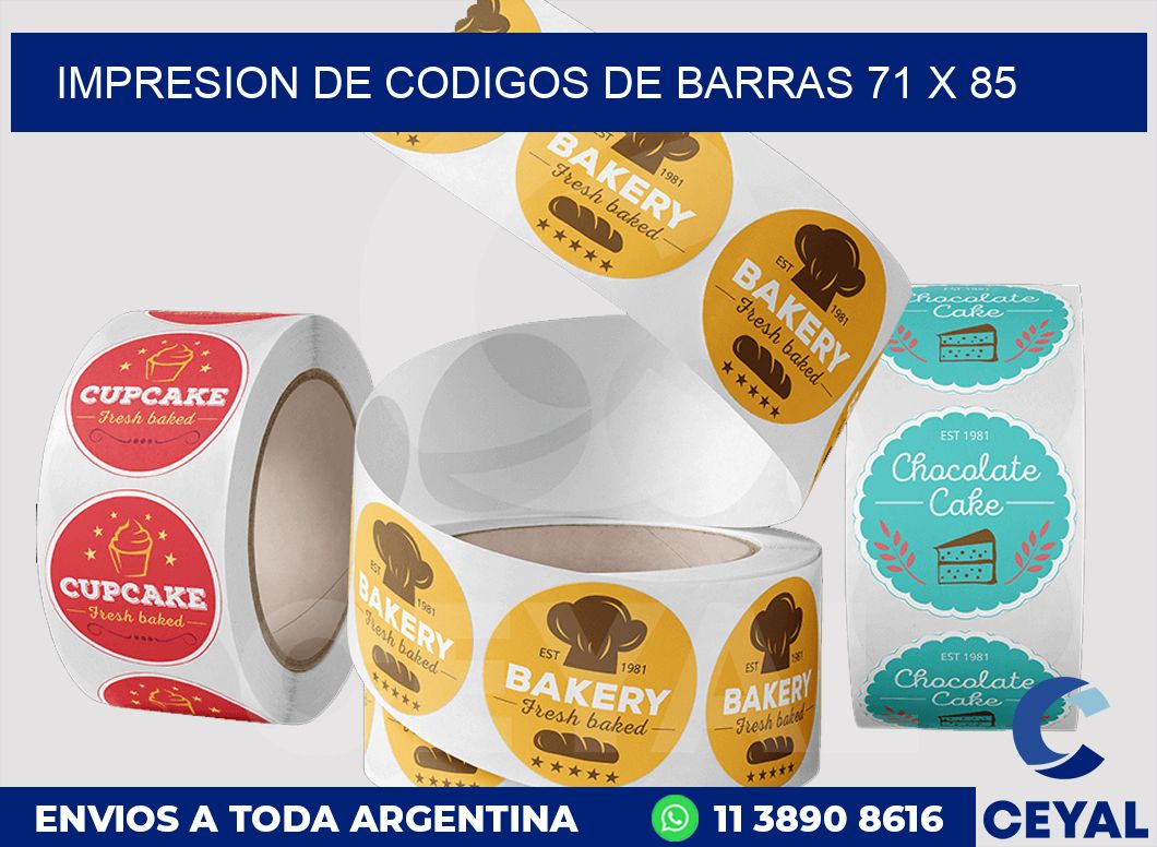 impresion de codigos de barras 71 x 85