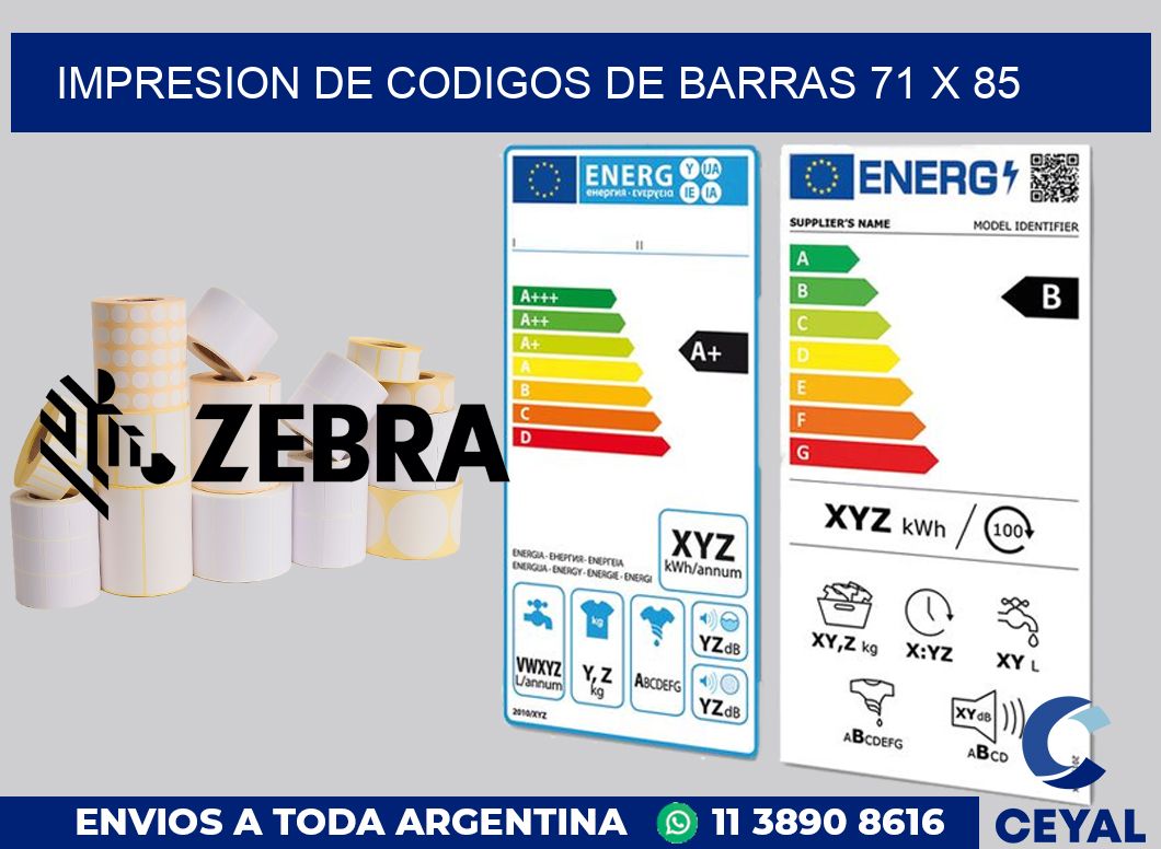 impresion de codigos de barras 71 x 85