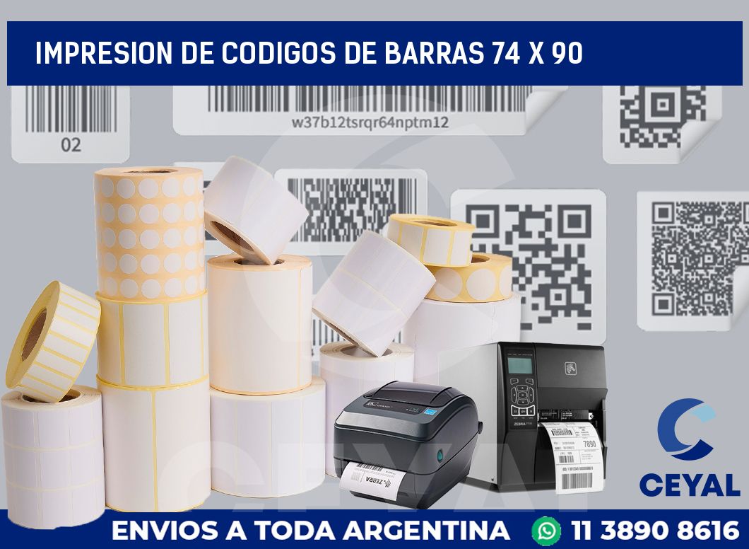 impresion de codigos de barras 74 x 90