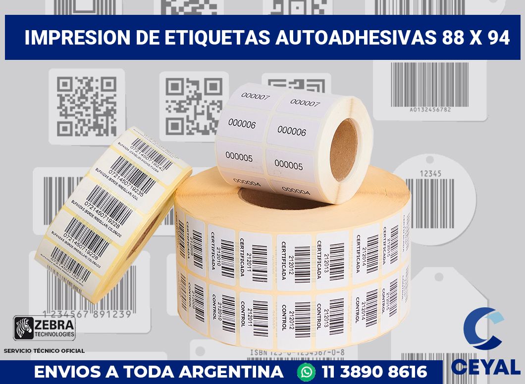 impresion de etiquetas autoadhesivas 88 x 94