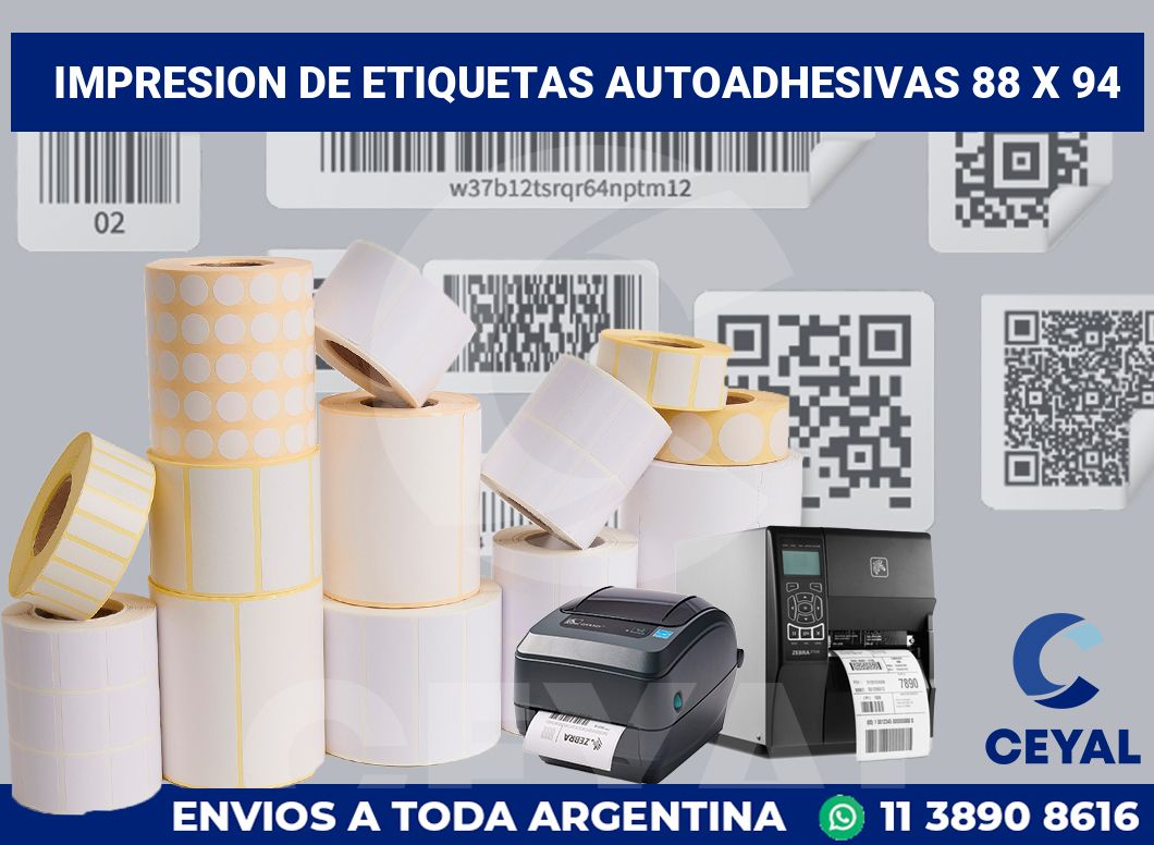 impresion de etiquetas autoadhesivas 88 x 94