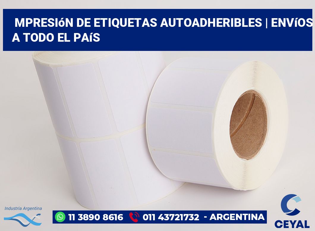 mpresión de etiquetas autoadheribles | Envíos a todo el país