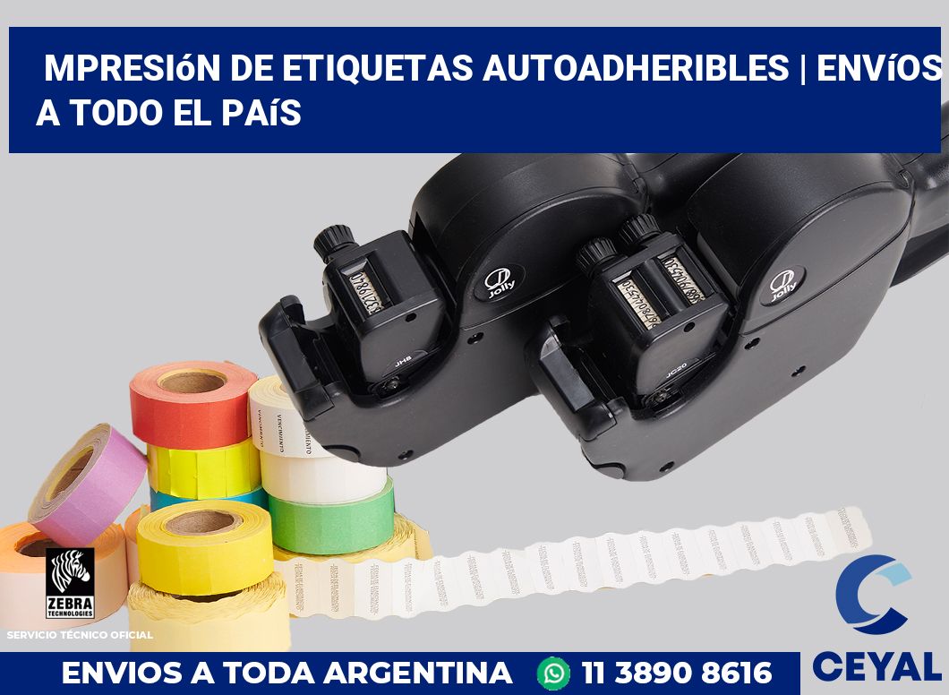 mpresión de etiquetas autoadheribles | Envíos a todo el país