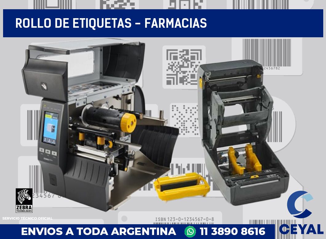 rollo de etiquetas - Farmacias