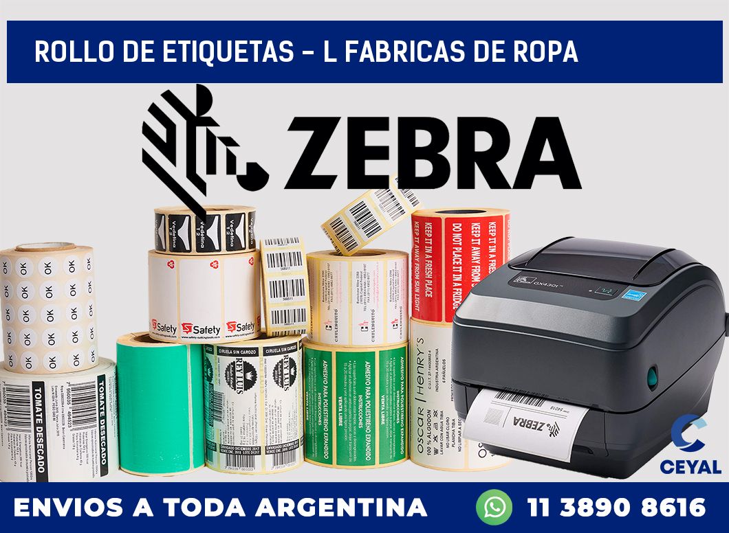 rollo de etiquetas – l fabricas de ropa