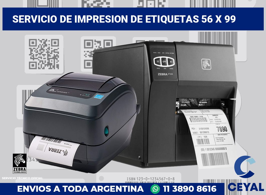 servicio de impresion de etiquetas 56 x 99