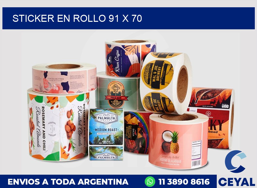 sticker en rollo 91 x 70
