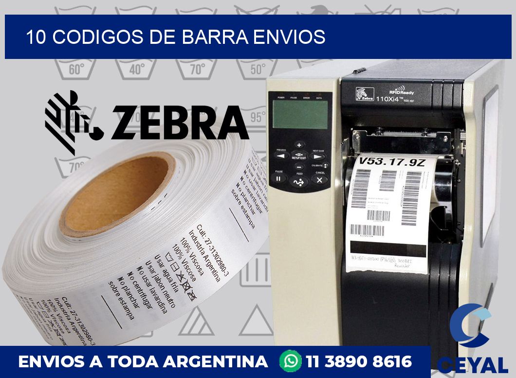 10 Codigos de barra envios