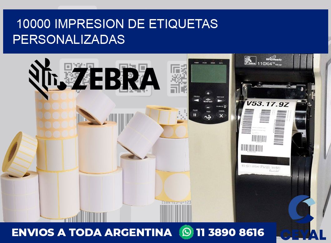 10000 Impresion de etiquetas personalizadas