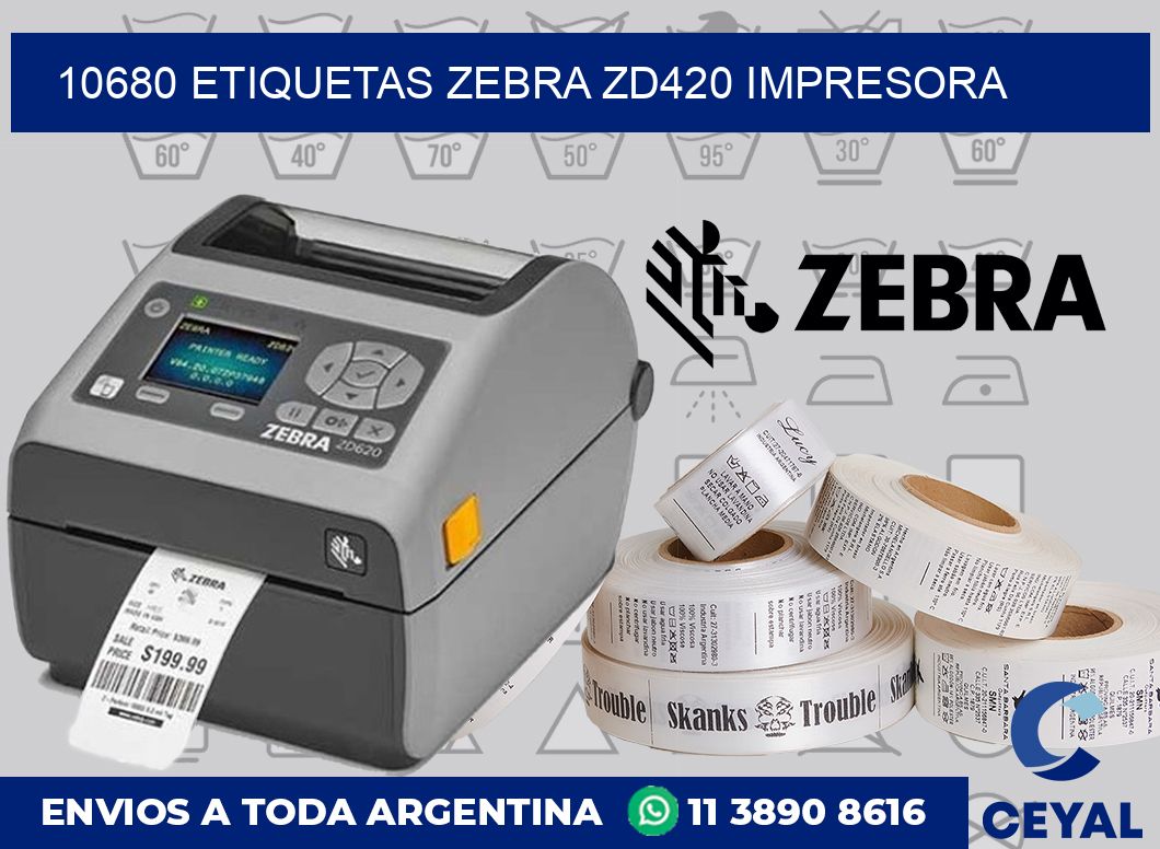 10680 etiquetas Zebra zd420 impresora