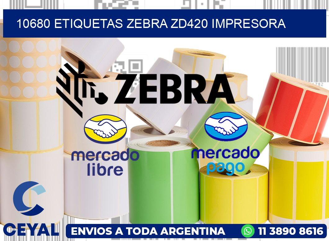 10680 etiquetas Zebra zd420 impresora