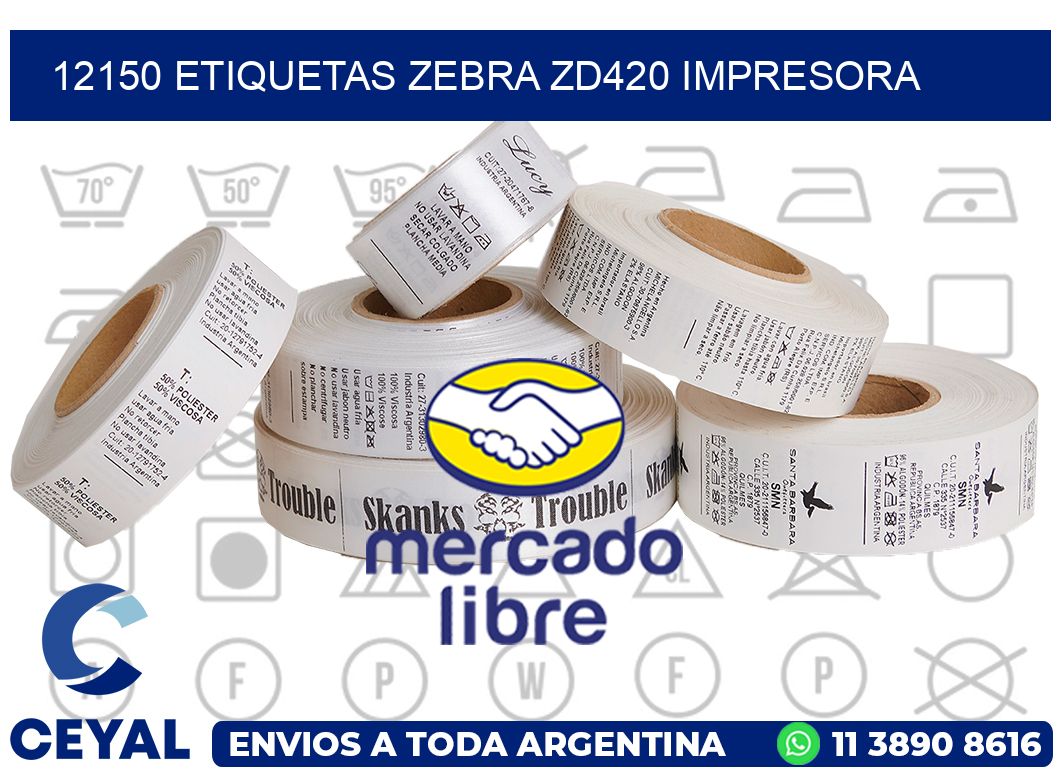 12150 etiquetas Zebra zd420 impresora