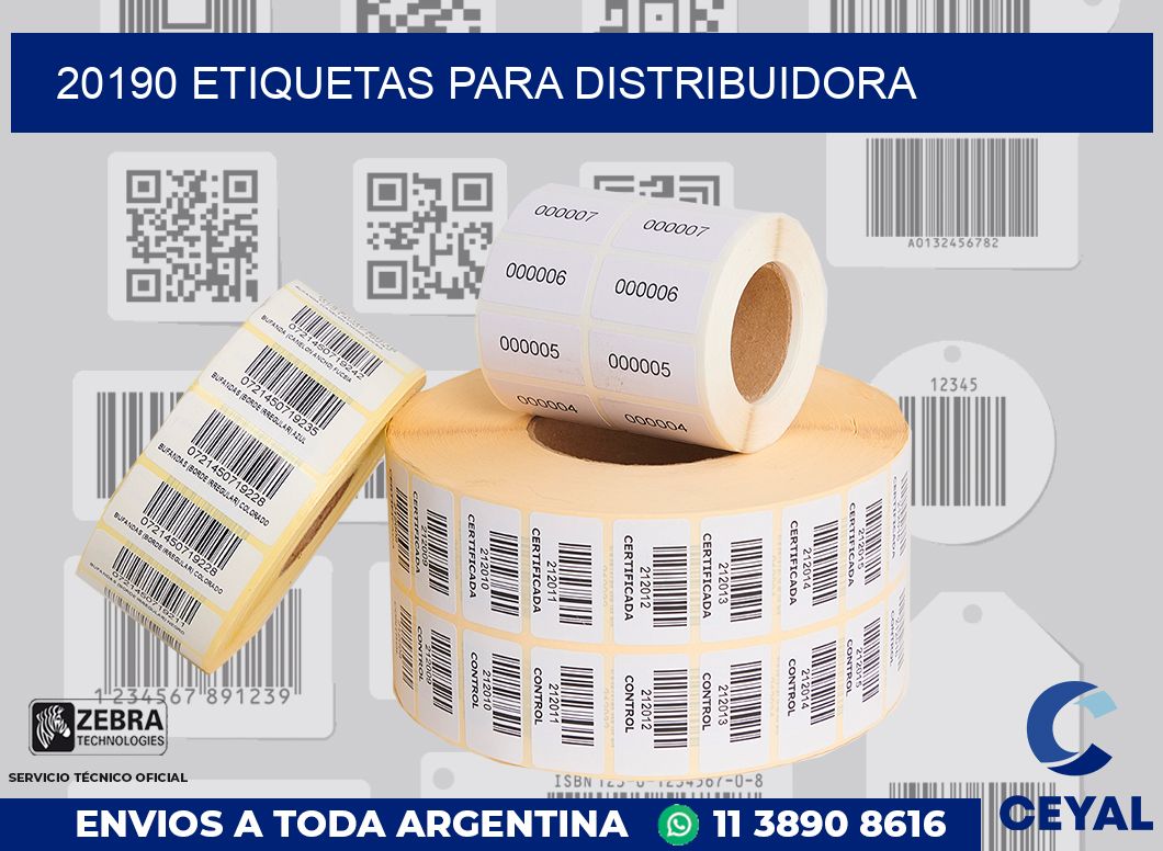 20190 Etiquetas para distribuidora