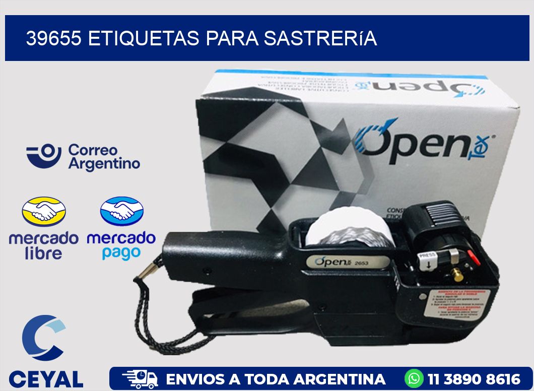 39655 Etiquetas para sastrería