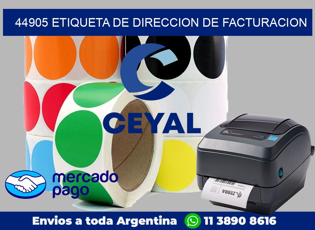 44905 Etiqueta de direccion de facturacion