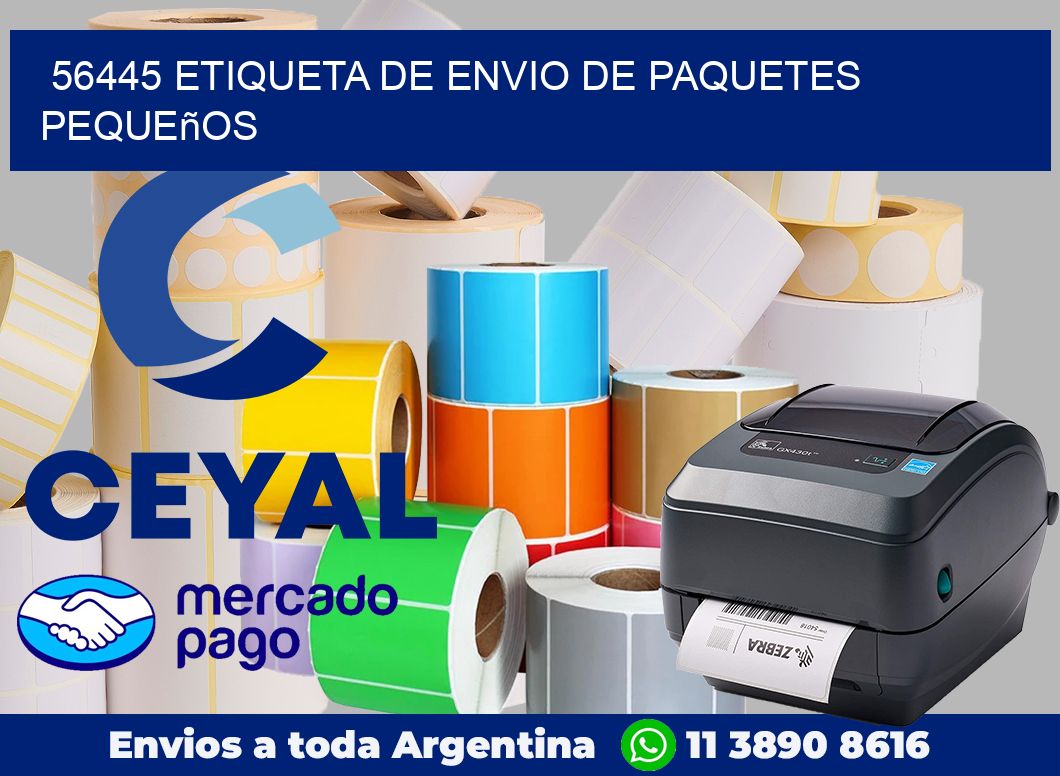 56445 Etiqueta de envio de paquetes pequeños