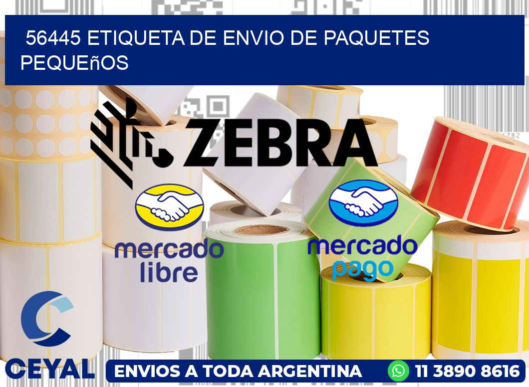 56445 Etiqueta de envio de paquetes pequeños